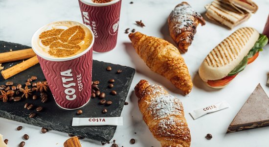 'Costa Coffee' kafija tagad pieejama arī 'Wolt'