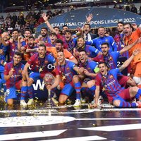 ФОТО, ВИДЕО: "Барса" выиграла Лигу чемпионов УЕФА по футзалу в Риге
