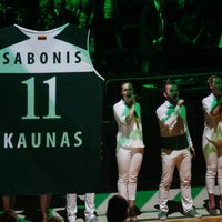 Foto: 'Žalgiris' godina Lietuvas basketbola leģendu Saboni