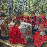 Rīgā aplūkojama ievērojamā krievu gleznotāja Nikolaja Bogdanova-Beļska darbu izstāde