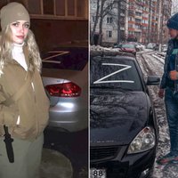 Krievijas armiju atbalstošie autobraucēji sākuši līmēt 'Z' burtu uz saviem auto
