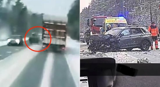Video: Garkalnē vieglais auto frontāli ietriecas furgonā