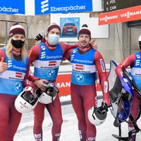 Латвийские саночники завоевали три медали на чемпионате мира в Германии
