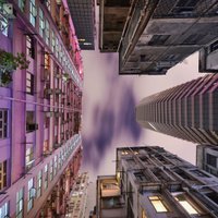 Reibinoši foto: Honkongas debesskrāpji neierastā rakursā
