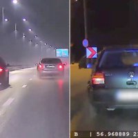 Video: Ar 175 km/h pa Jūrmalas šoseju 'VW Golf' bēg no policijas