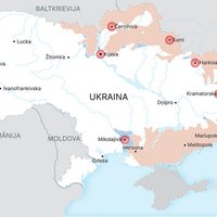 Karte: Kā pret Krieviju aizstāvas Ukraina? (25. marta aktuālā informācija)