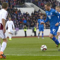Latvijas futbolisti parāda raksturu un izcīna neizšķirtu pret Islandes valstsvienību