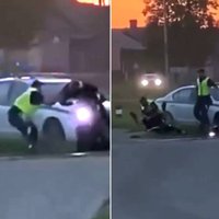 Video: Daugavpilī policija noķer motociklistu, kurš bēga ar 180 km/h